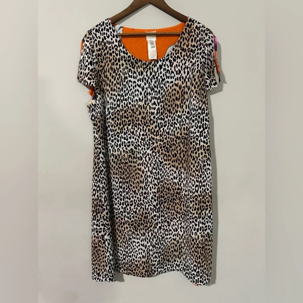 Chicos - Petite Reversible Floral-Animal Dress - Picture 8 of 13